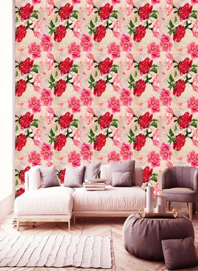 DSticker Wallpaper for Walls Bedroom & Living Room Big Size (300x40) Cm Wallpaper Stickers for Home Decoration | Wall Stickers for Office | Wall Paper for Wall Decor Pack of - 1 (Old Rose) - Image 4